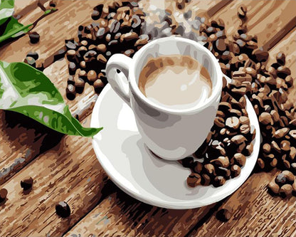 Rustic Coffee Beans - 40x50 cm paint by numbers kit