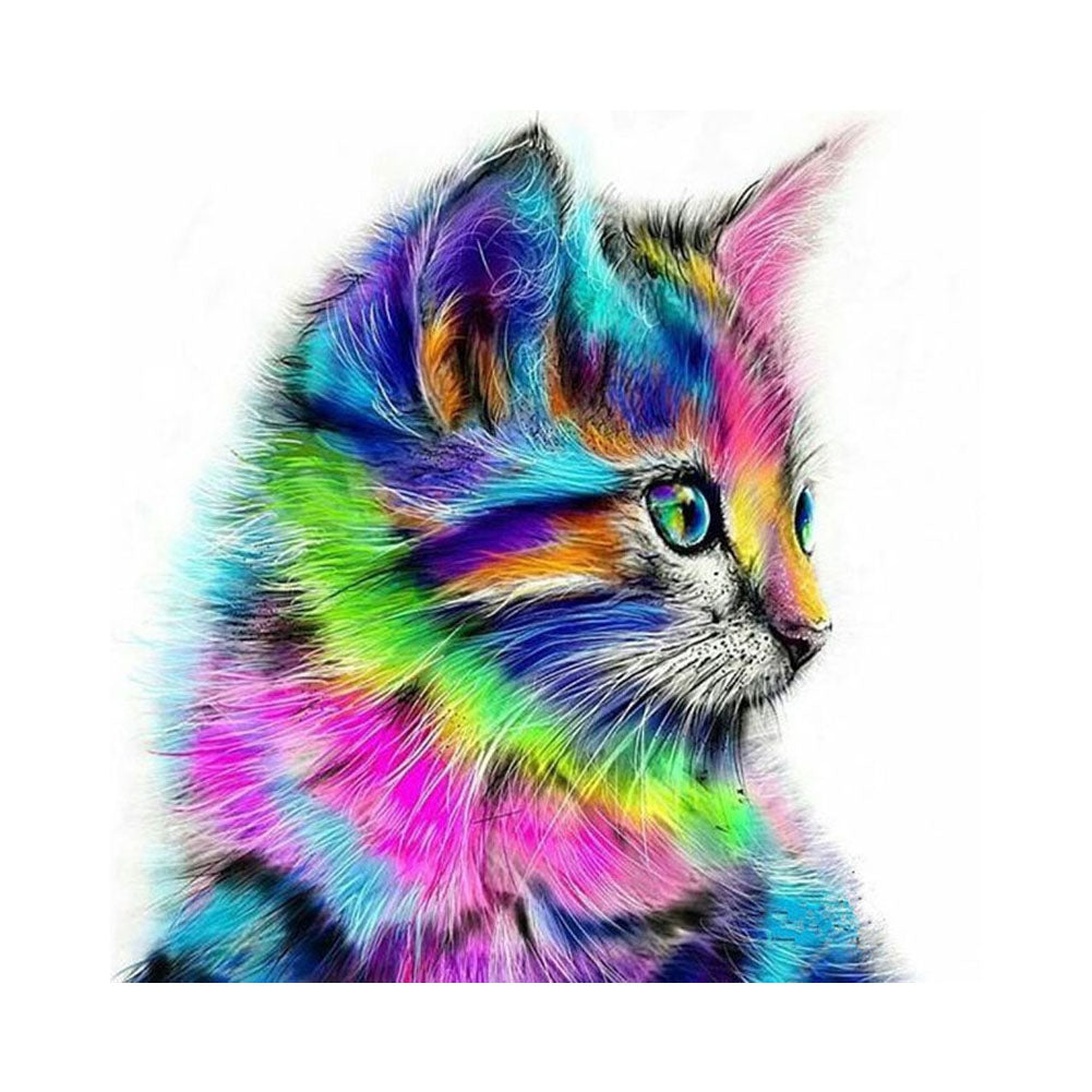 Rainbow Cat Portrait - 40x50 cm paint by numbers kit