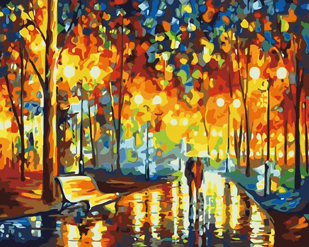 Golden Evening Park - 40x50 cm paint by numbers kit