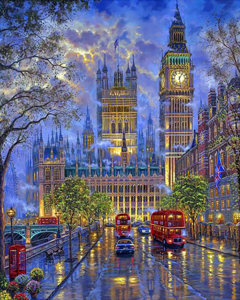 London Evening Lights - 40x50 cm paint by numbers kit
