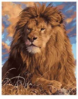 Regal Lion Portrait - 40x50 cm paint by numbers kit