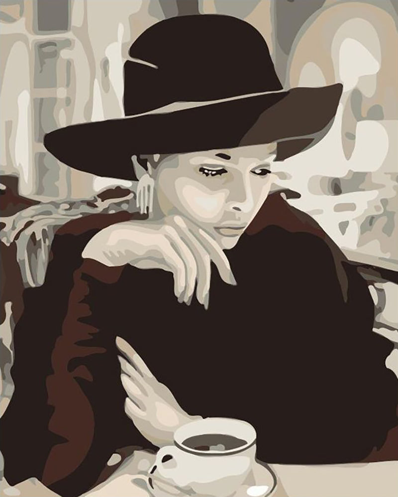 Quiet Coffee Moment - 40x50 cm paint by numbers kit