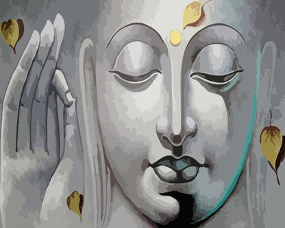 Silver Buddha Serenity - 40x50 cm paint by numbers kit