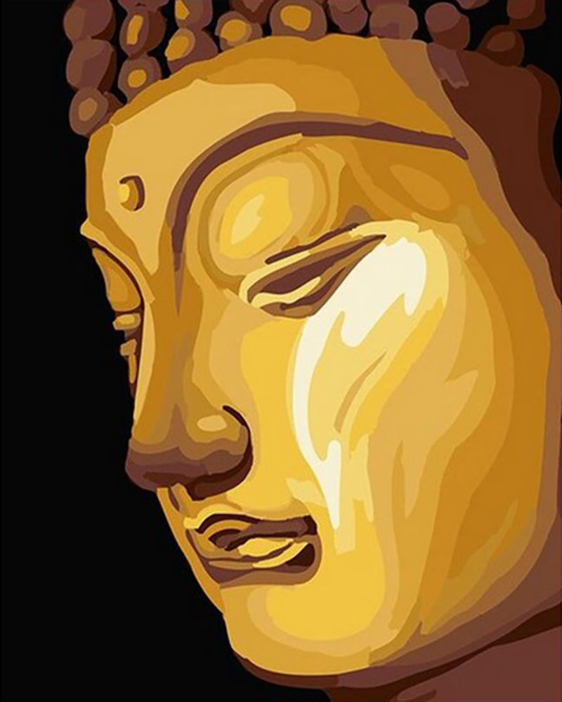 Golden Buddha Reflection - 40x50 cm paint by numbers kit