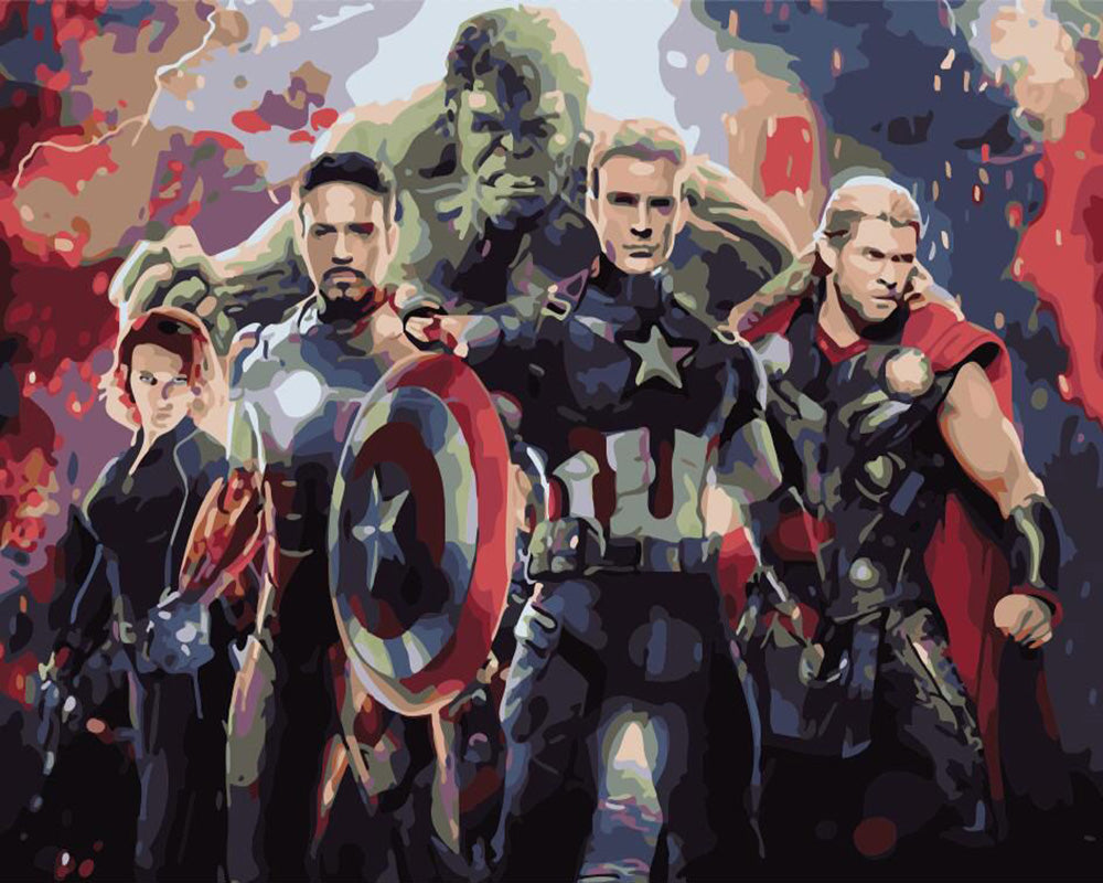 Heroic Team - 40x50 cm paint by numbers kit