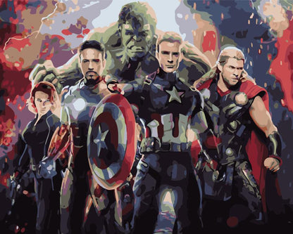 Heroic Team - 40x50 cm paint by numbers kit