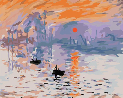 Impressionist Sunrise Harbor - 40x50 cm paint by numbers kit