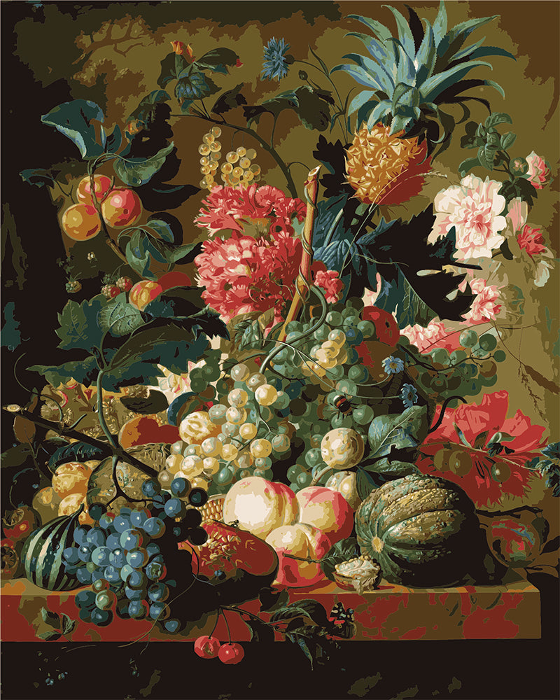 Abundant Fruit and Flowers - 40x50 cm paint by numbers kit