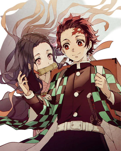 Anime Siblings Adventure - 40x50 cm paint by numbers kit
