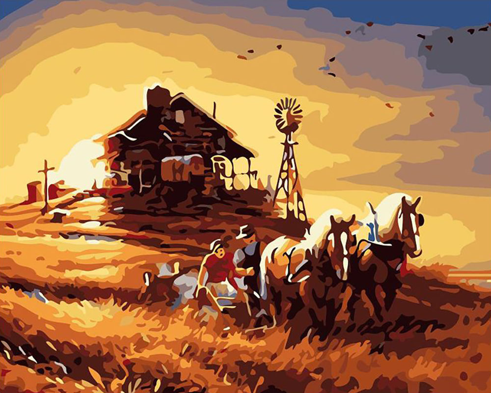 Golden Farm Harvest - 40x50 cm paint by numbers kit