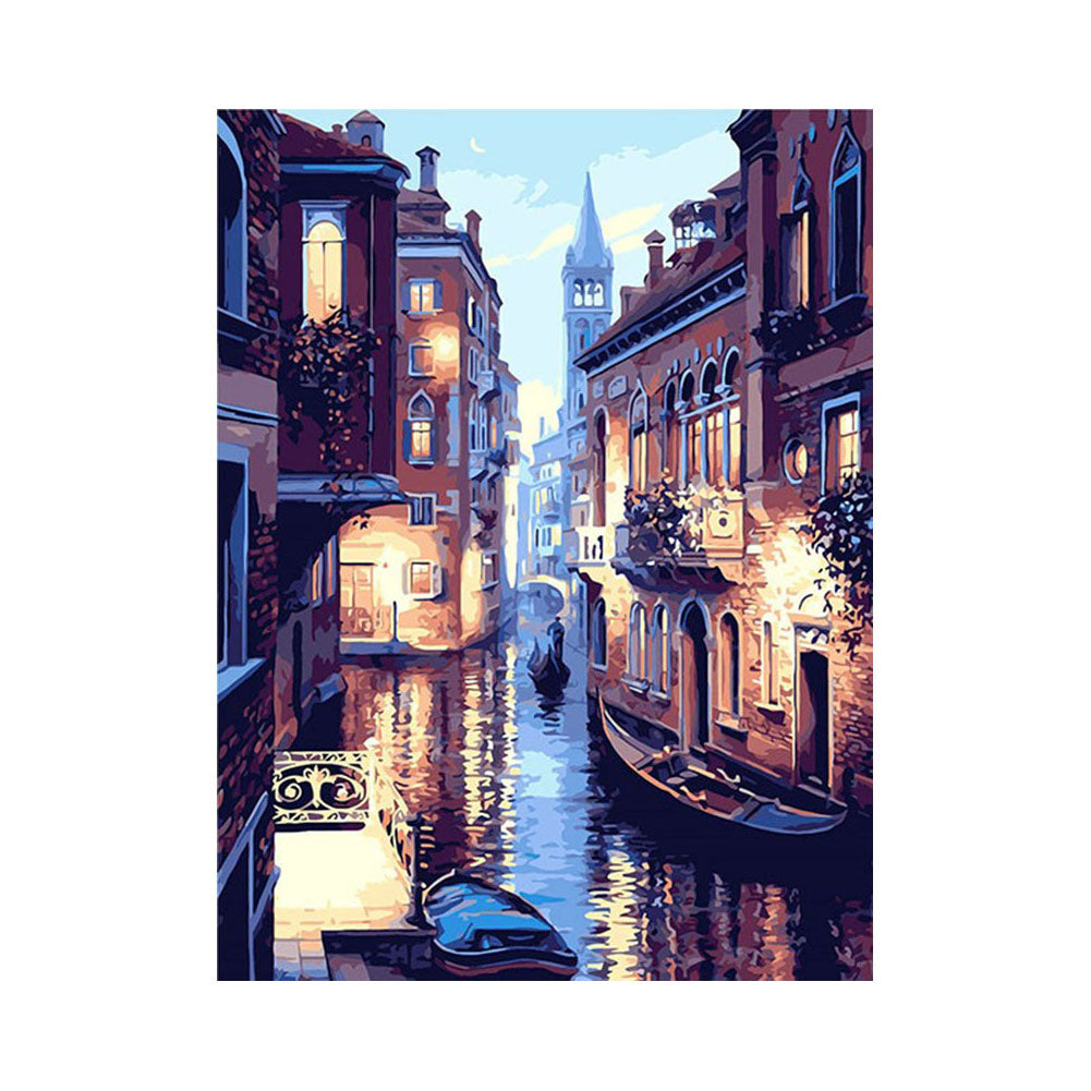 Venice Canal at Twilight - 40x50 cm paint by numbers kit