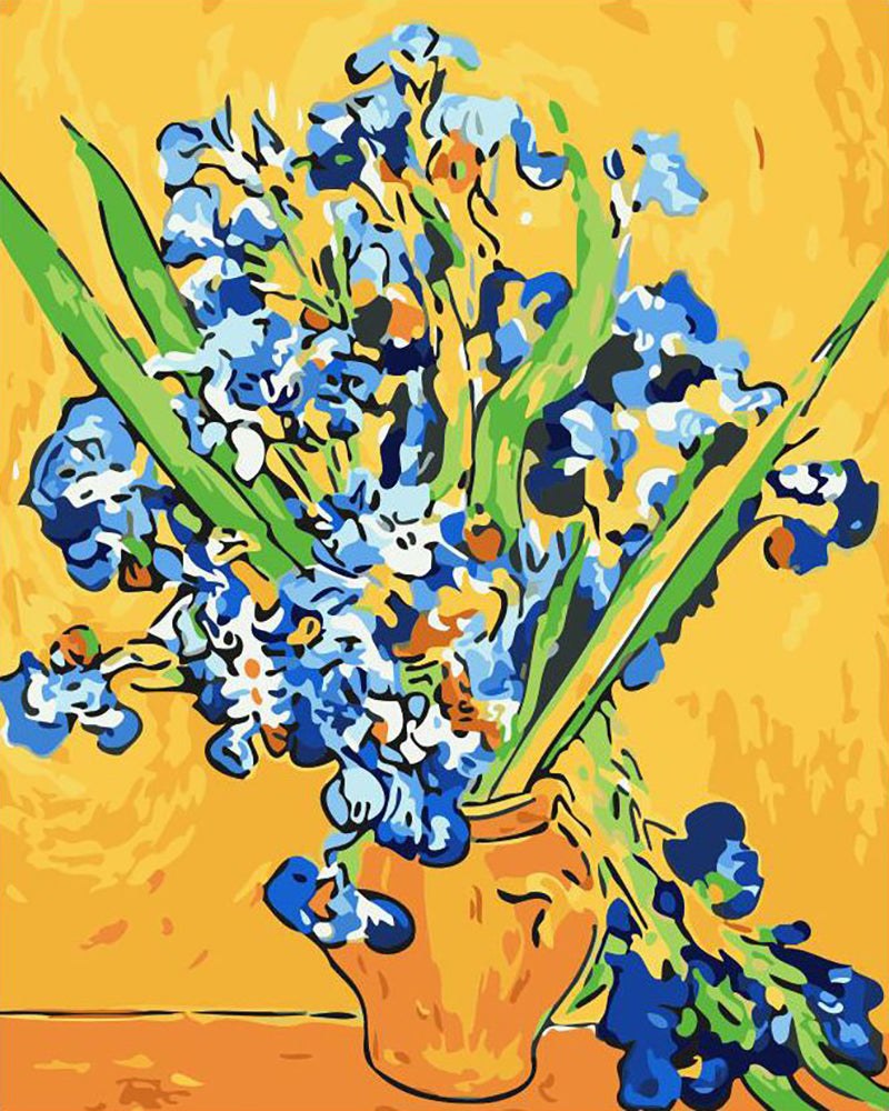 Blue Iris Bouquet - 40x50 cm paint by numbers kit