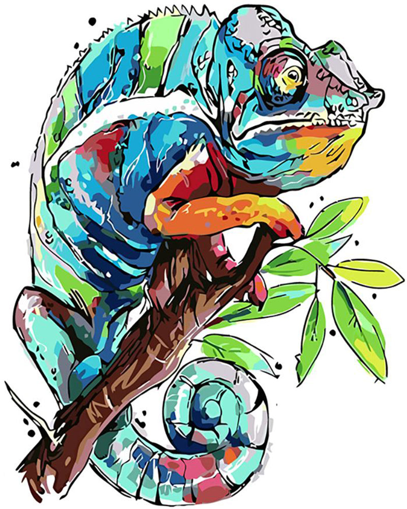 Colorful Chameleon - 40x50 cm paint by numbers kit