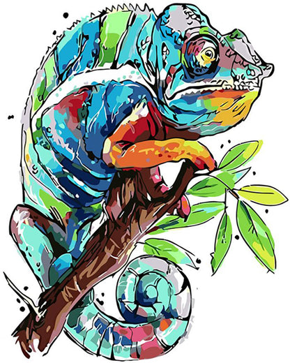 Colorful Chameleon - 40x50 cm paint by numbers kit