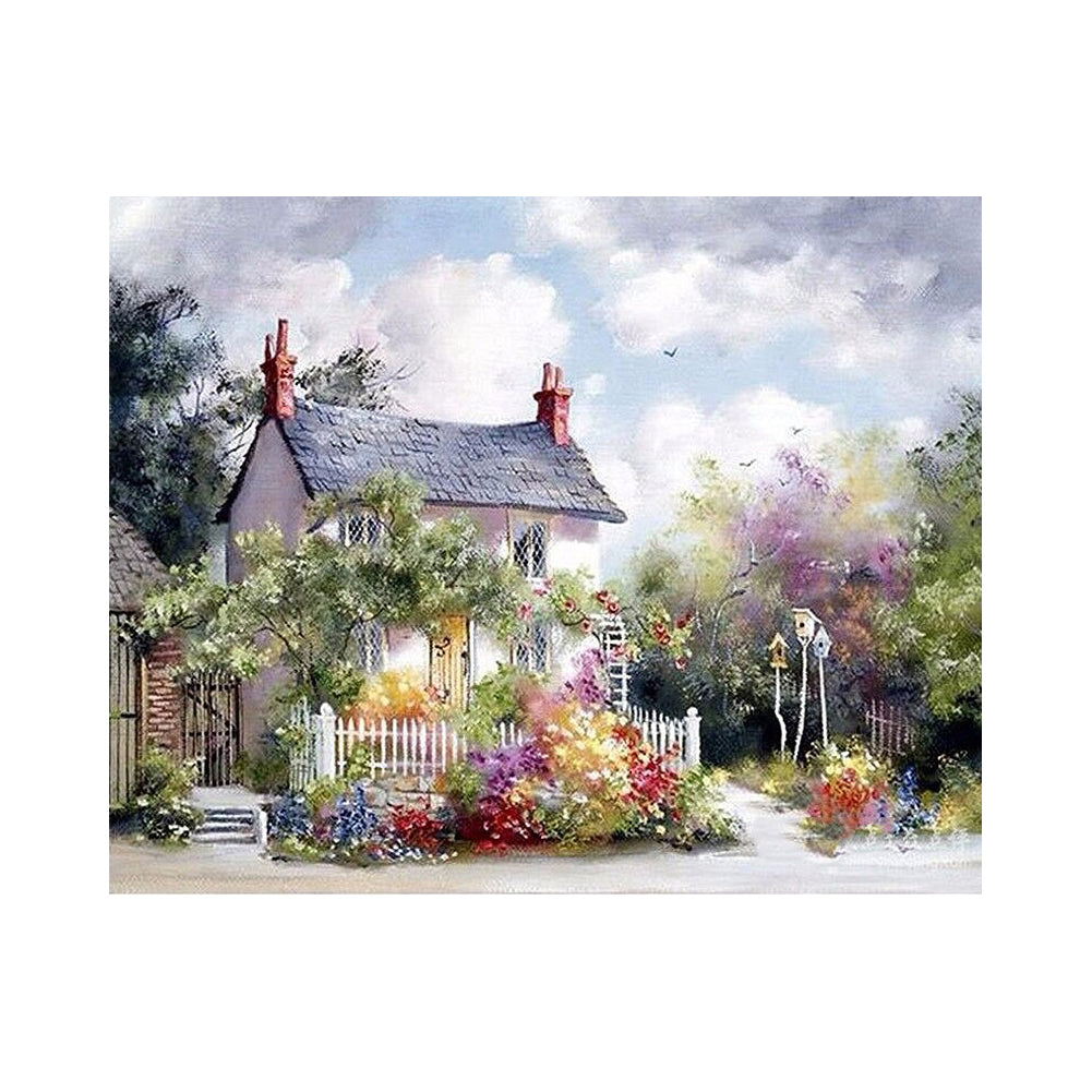 English Garden Cottage - 40x50 cm paint by numbers kit