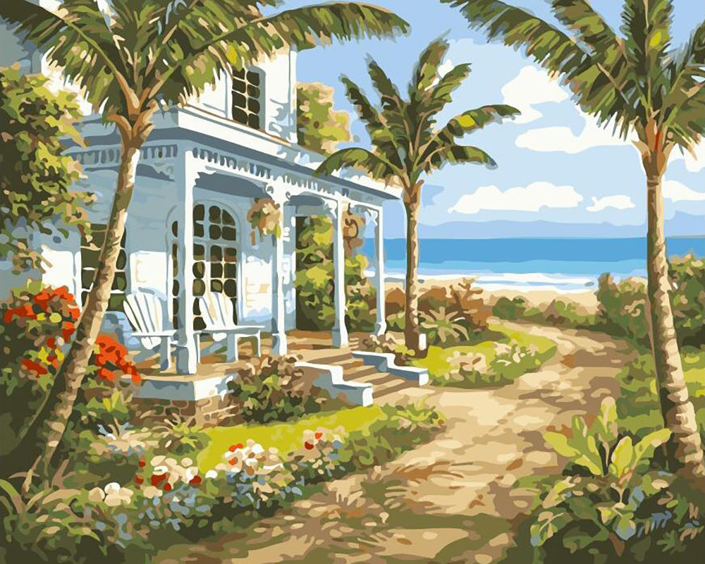 Seaside Cottage Retreat - 40x50 cm paint by numbers kit