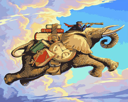Flying Elephant Adventure - 40x50 cm