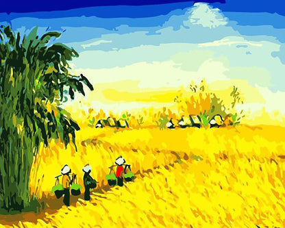Golden Harvest Fields - 40x50 cm paint by numbers kit