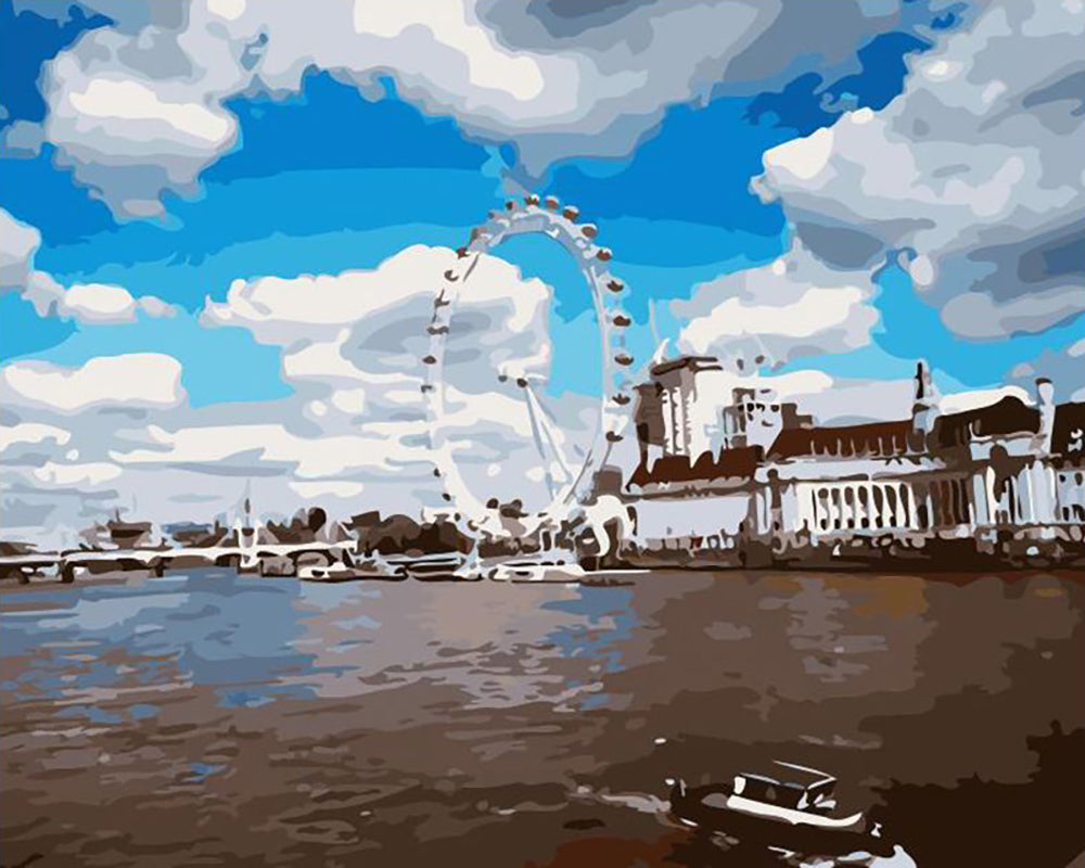 London Eye Riverside - 40x50 cm paint by numbers kit