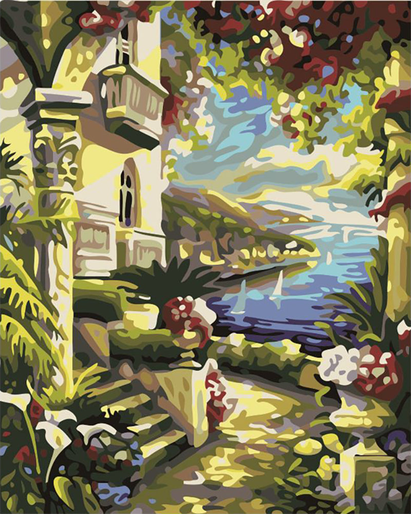 Seaside Garden Retreat - 40x50 cm paint by numbers kit