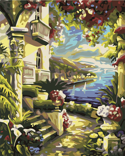 Seaside Garden Retreat - 40x50 cm paint by numbers kit