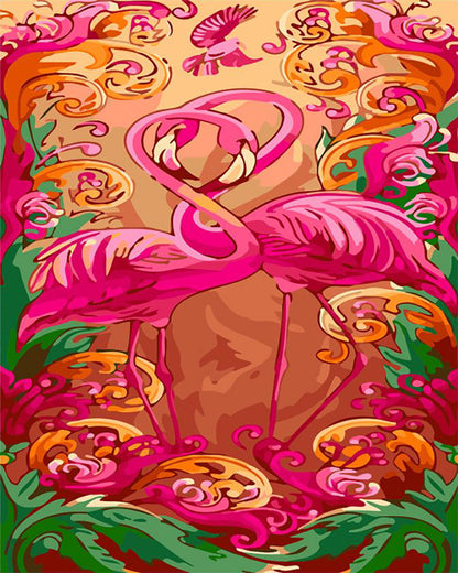 Pink Flamingo Elegance - 40x50 cm paint by numbers kit
