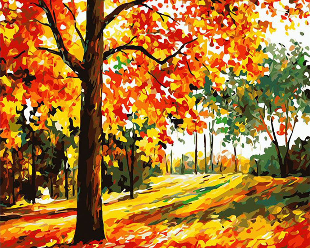 Autumn Forest Path - 40x50 cm paint by numbers kit