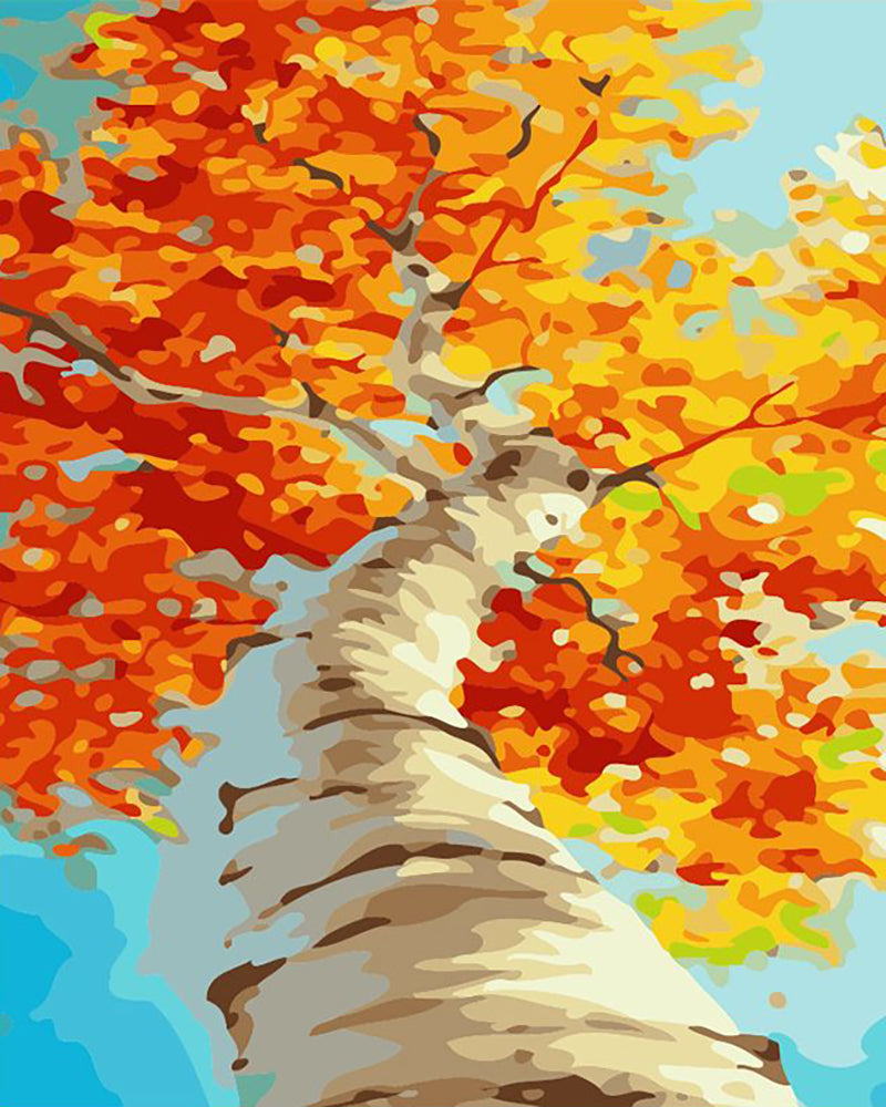 Golden Autumn Canopy - 40x50 cm paint by numbers kit