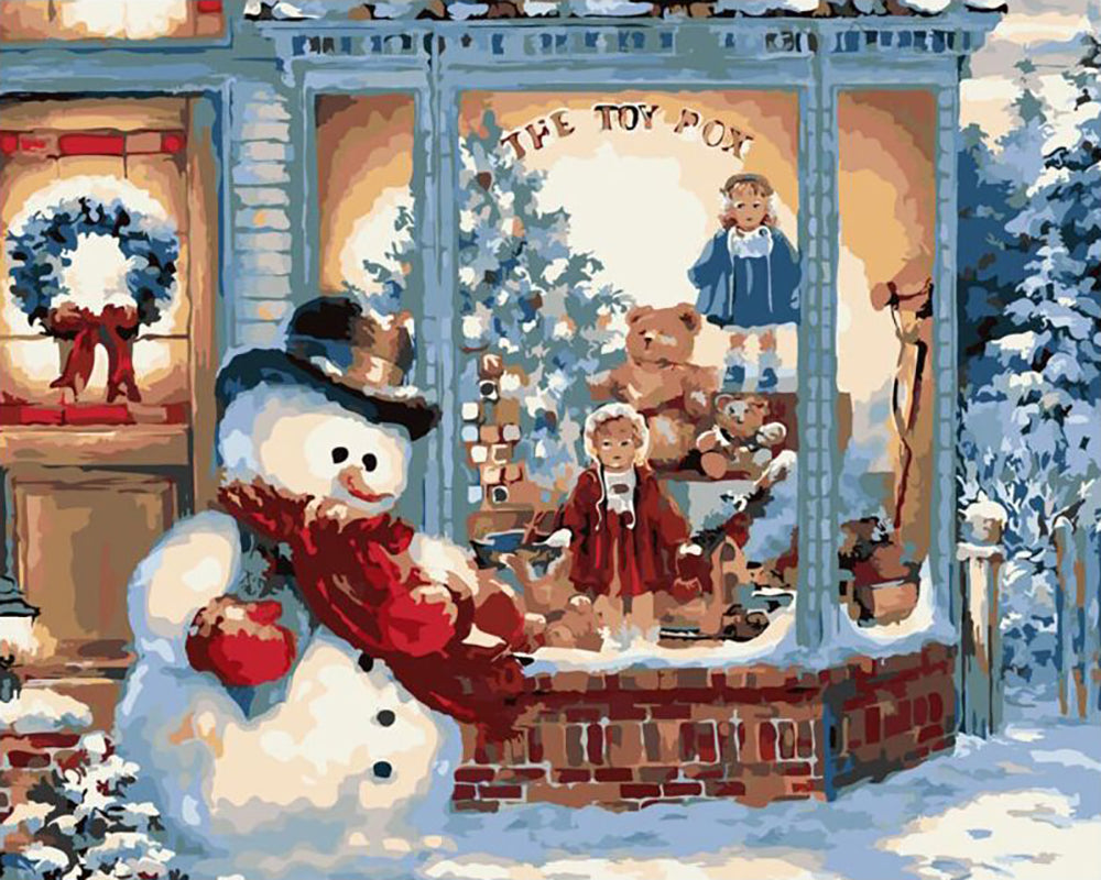 Christmas Toy Shop - 40x50 cm paint by numbers kit