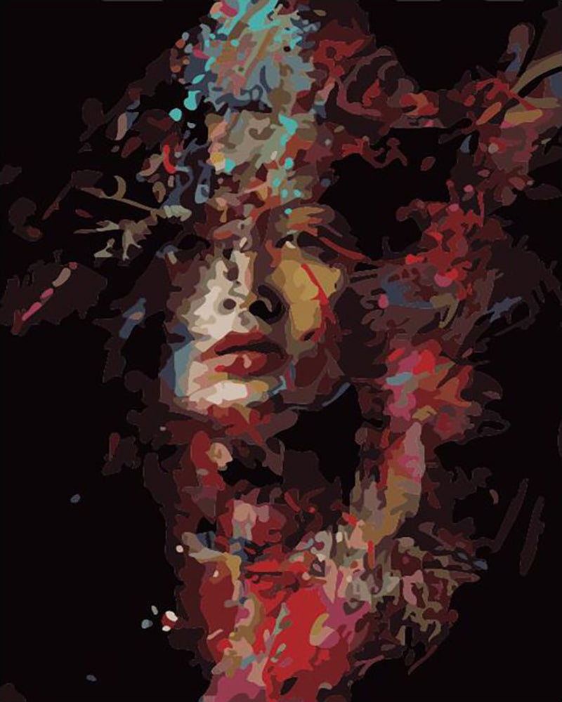 Crimson Shadow Muse - 40x50 cm paint by numbers kit