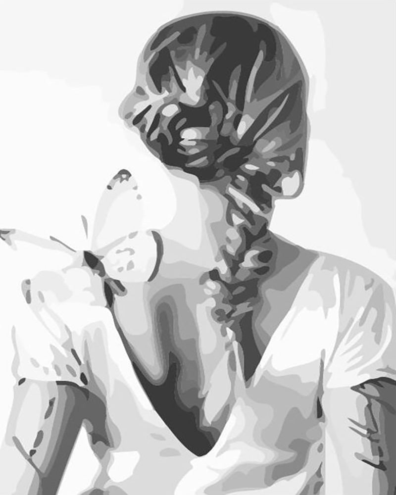Quiet Braided Grace - 40x50 cm paint by numbers kit