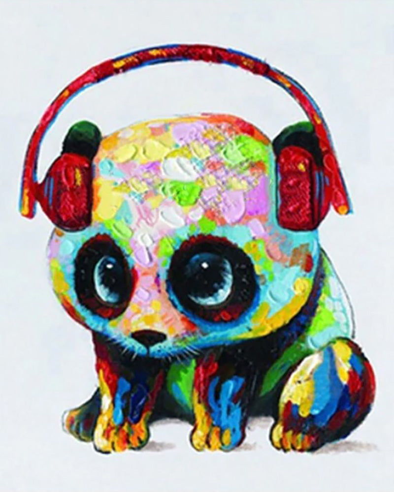 Panda Music Lover - 40x50 cm paint by numbers kit