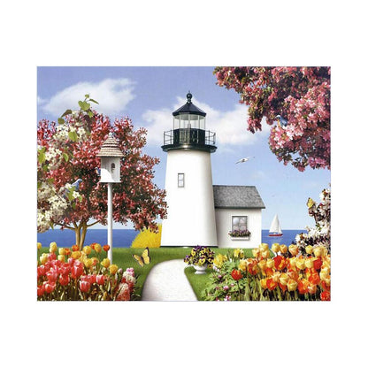 Lighthouse Flower Garden - 40x50 cm paint by numbers kit