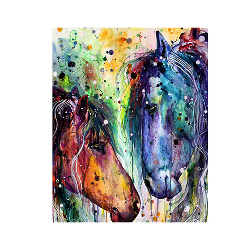 Colorful Horse Duo - 40x50 cm paint by numbers kit