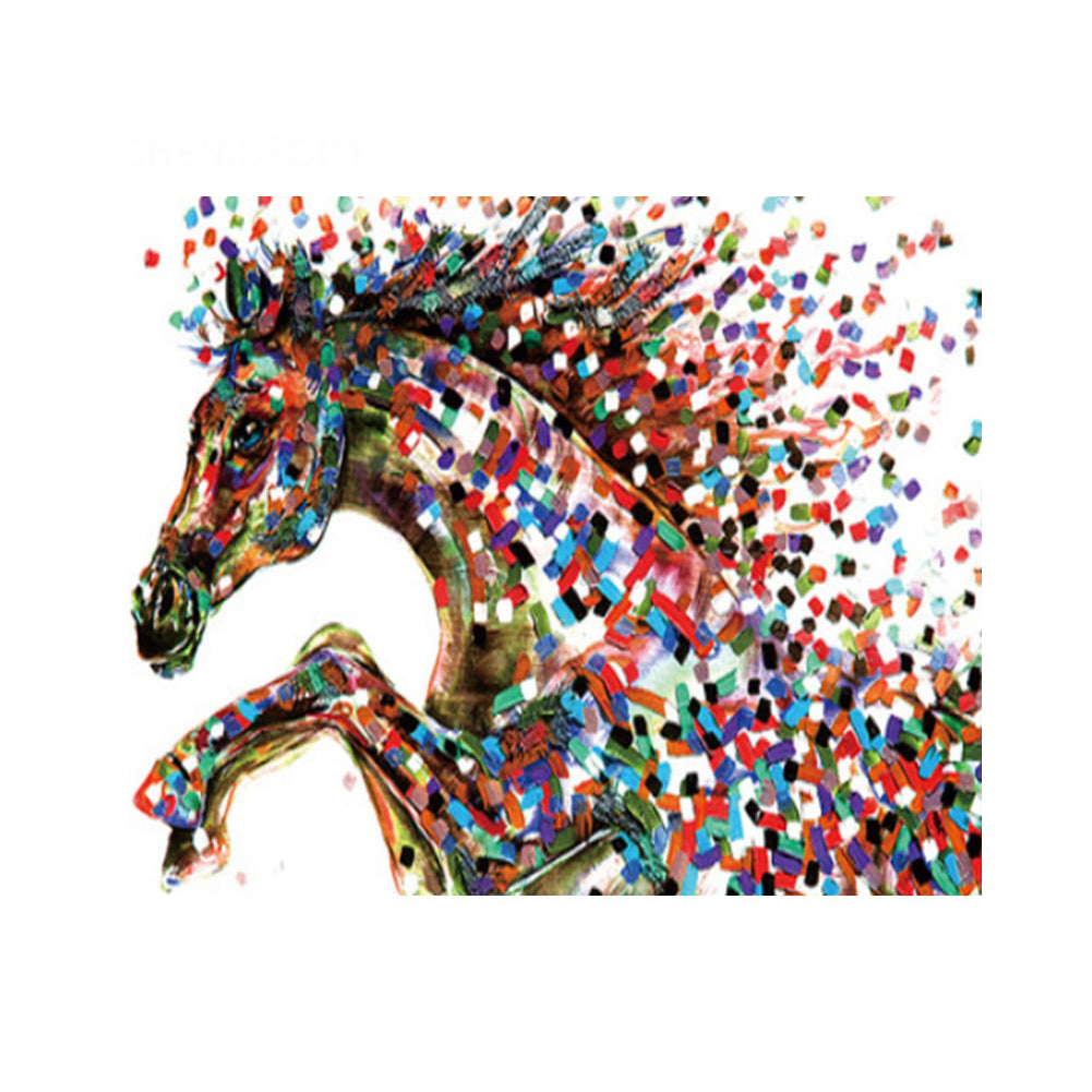 Mosaic Running Horse - 40x50 cm paint by numbers kit