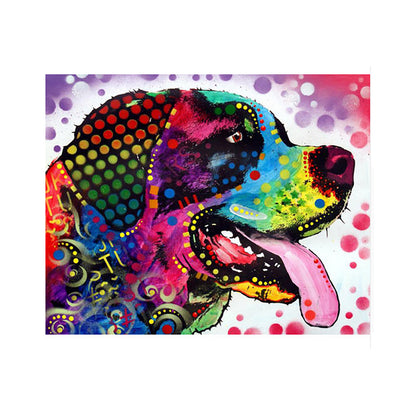 Colorful Happy Dog - 40x50 cm paint by numbers kit
