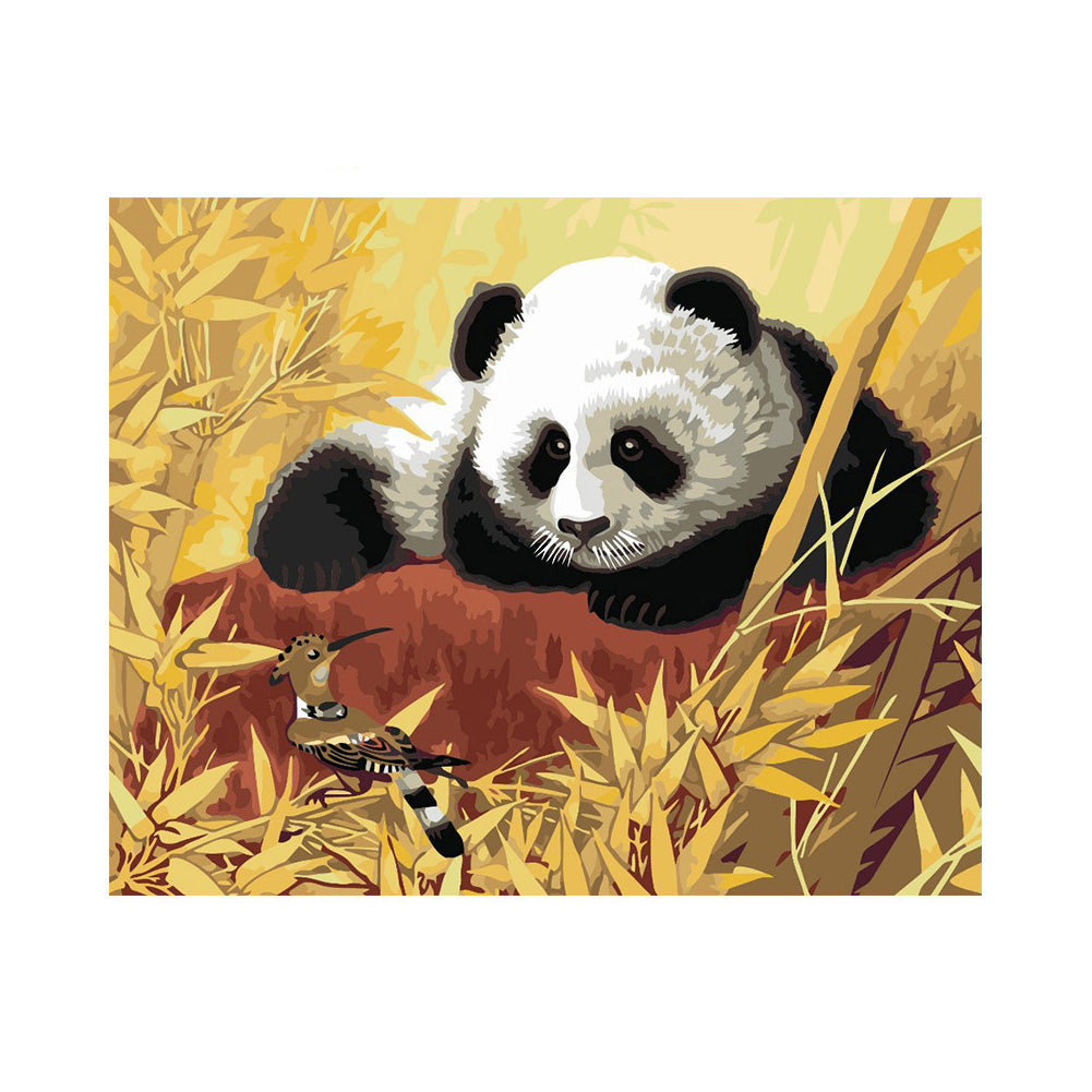Panda and Bird in Bamboo - 40x50 cm paint by numbers kit