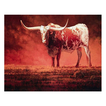 Longhorn in Crimson Dust - 40x50 cm paint by numbers kit