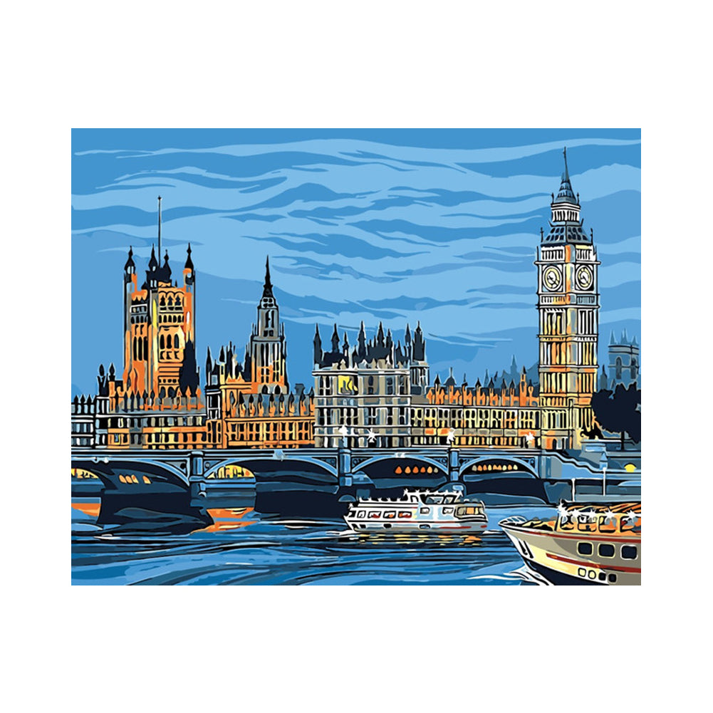 London Riverside Skyline - 40x50 cm paint by numbers kit