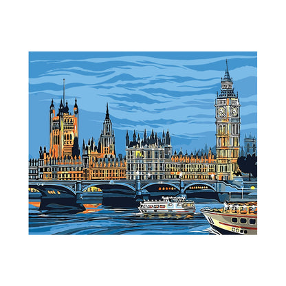 London Riverside Skyline - 40x50 cm paint by numbers kit