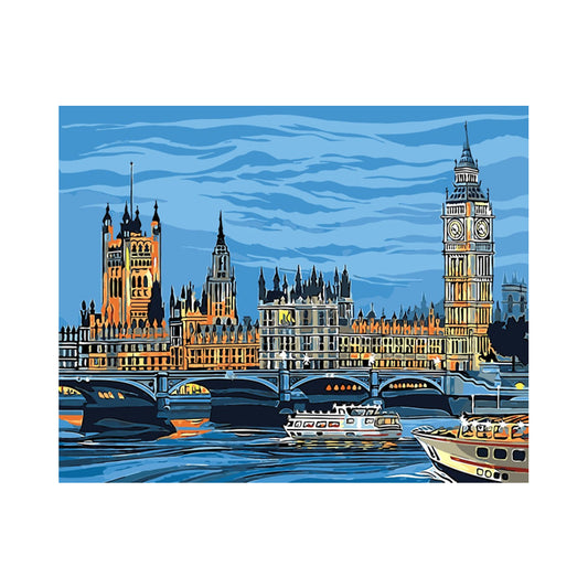 London Riverside Skyline - 40x50 cm paint by numbers kit