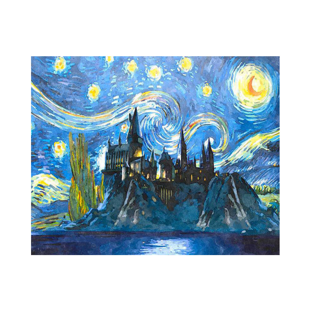 Starry Night Castle - 40x50 cm paint by numbers kit