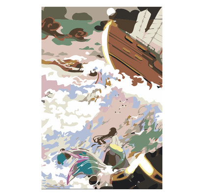 Mermaid in the Stormy Sea - 40x50 cm paint by numbers kit