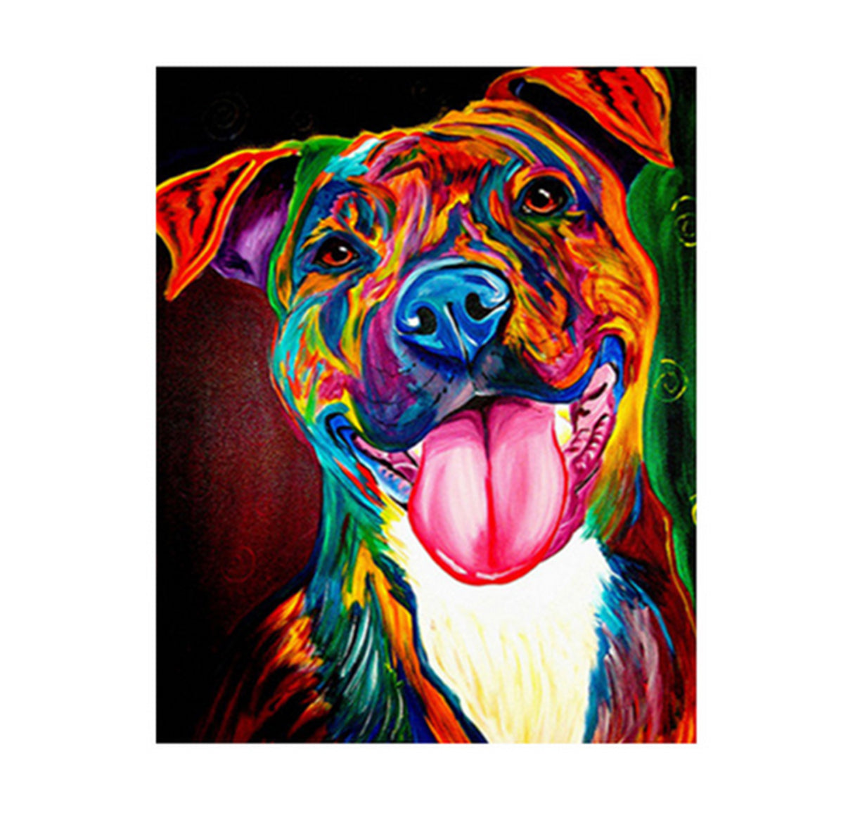 Happy Colorful Dog - 40x50 cm paint by numbers kit