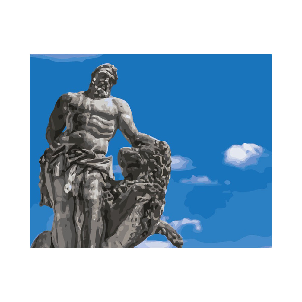 Stone Hero Statue - 40x50 cm paint by numbers kit