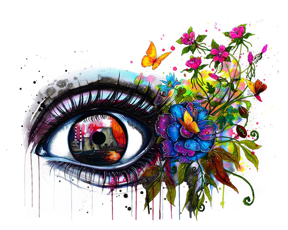 Floral Fantasy Eye - 40x50 cm paint by numbers kit