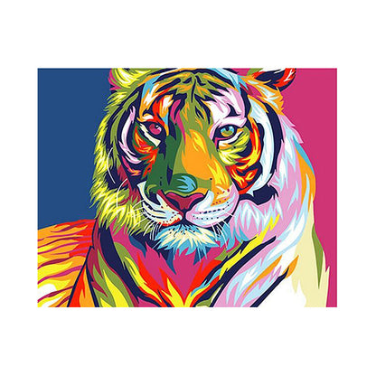 Pop Art Rainbow Tiger - 40x50 cm paint by numbers kit