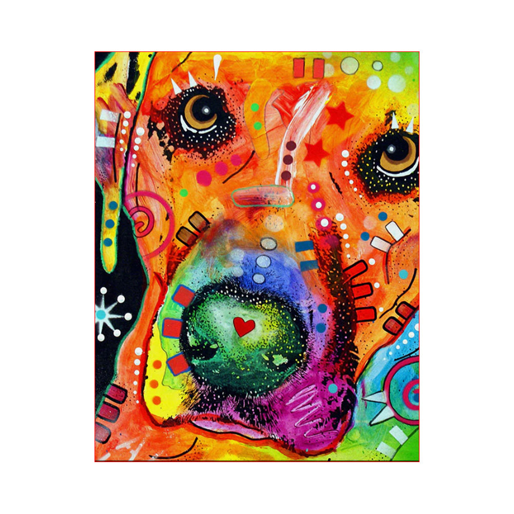 Pop Art Dog Face - 40x50 cm paint by numbers kit