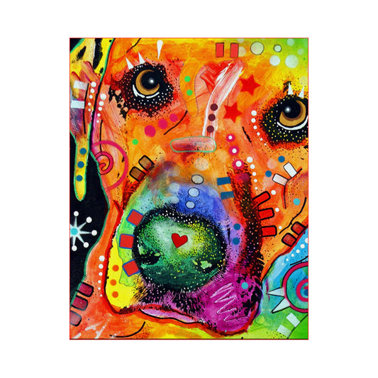 Pop Art Dog Face - 40x50 cm paint by numbers kit
