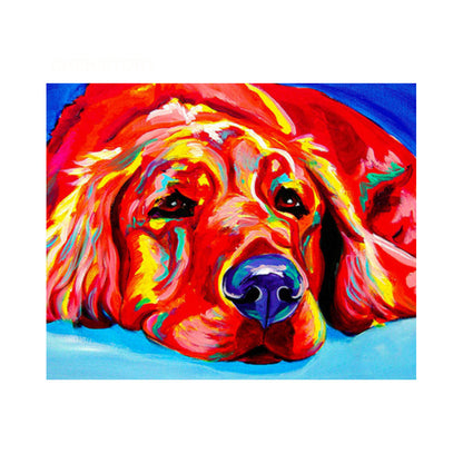 Red Rainbow Retriever - 40x50 cm paint by numbers kit